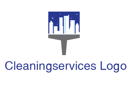 city skyline on a paintbrush icon