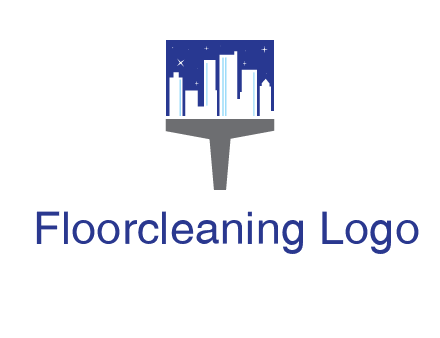city skyline on a paintbrush icon