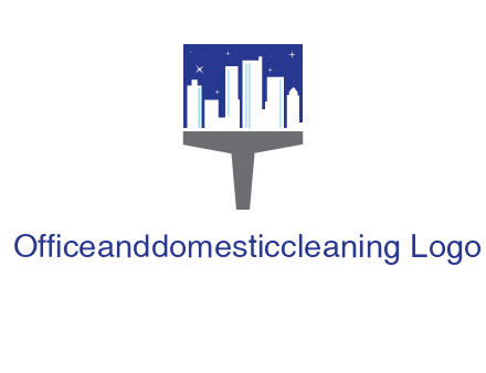 city skyline on a paintbrush icon