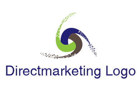 green, blue and brown swirl logo