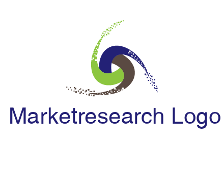 green, blue and brown swirl logo