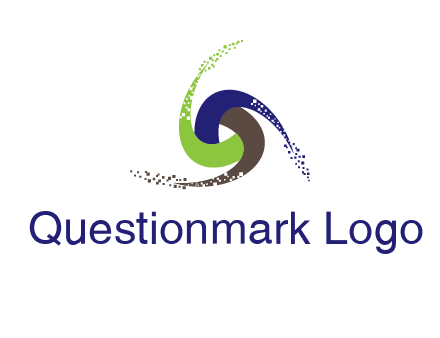 green, blue and brown swirl logo