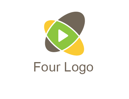 play button in two ovals