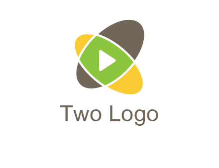 play button in two ovals