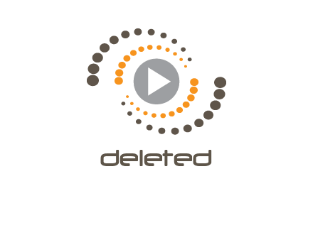circular play button advertising logo