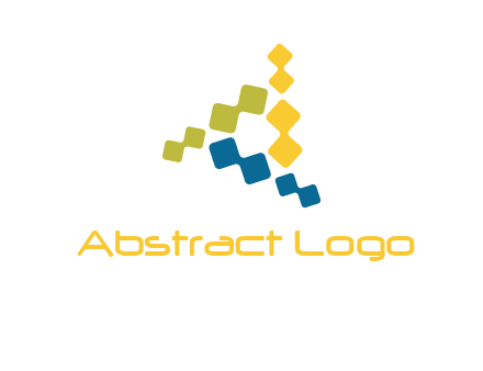 abstract triangle logo made of squares