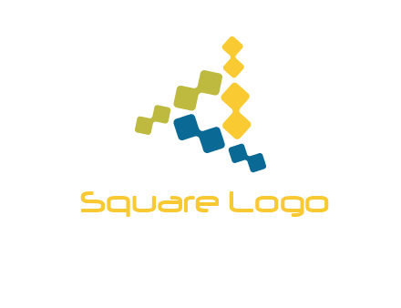 abstract triangle logo made of squares