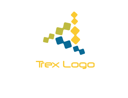 abstract triangle logo made of squares