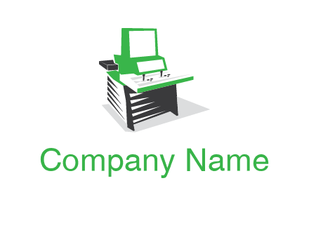 computer or cash register logo