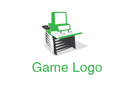 computer or cash register logo