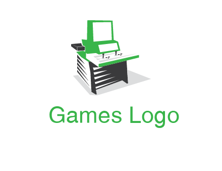 computer or cash register logo