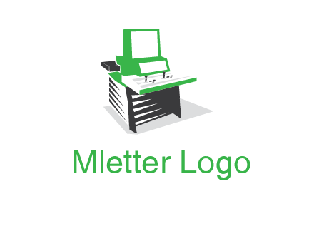 computer or cash register logo