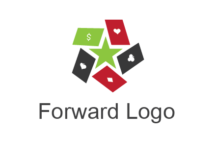 game cards with star in a logo