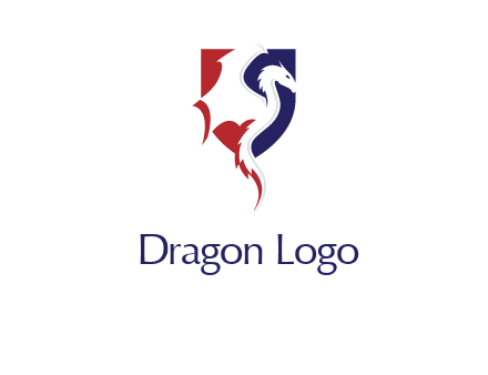 dragon on badge logo