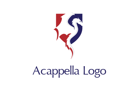 dragon on badge logo
