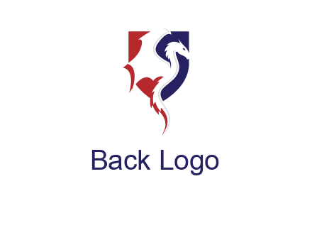 dragon on badge logo