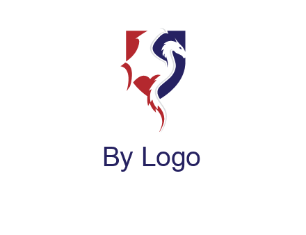dragon on badge logo
