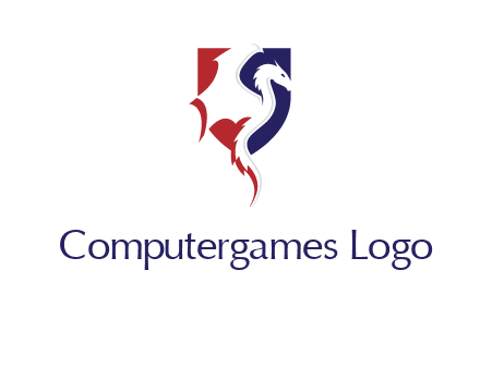 dragon on badge logo