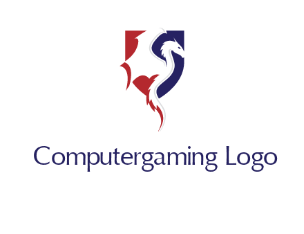 dragon on badge logo
