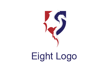 dragon on badge logo