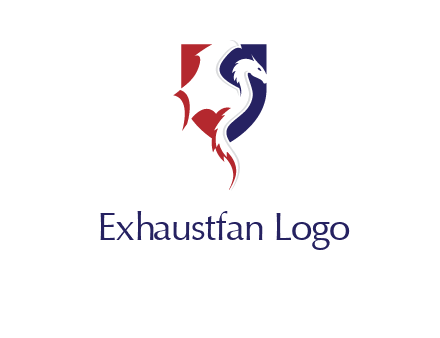 dragon on badge logo