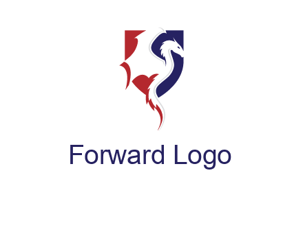 dragon on badge logo