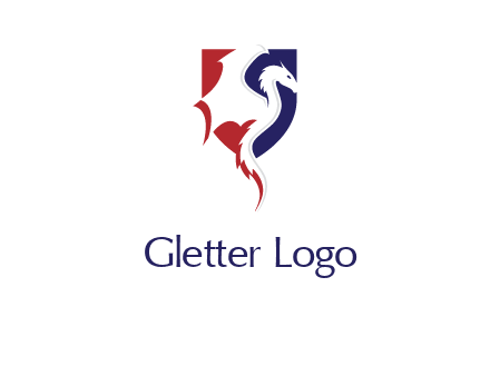 dragon on badge logo