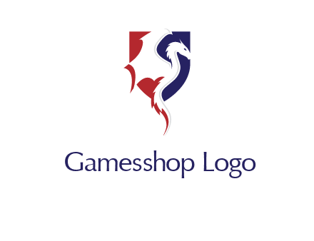 dragon on badge logo