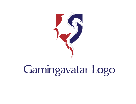 dragon on badge logo