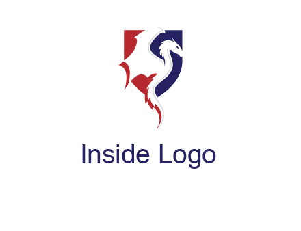 dragon on badge logo