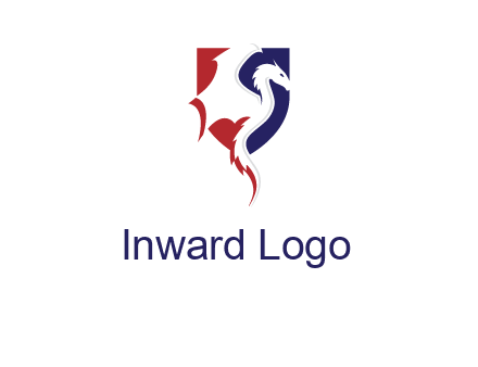 dragon on badge logo