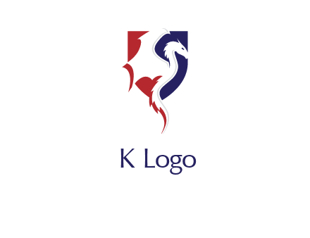 dragon on badge logo