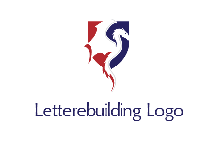 dragon on badge logo