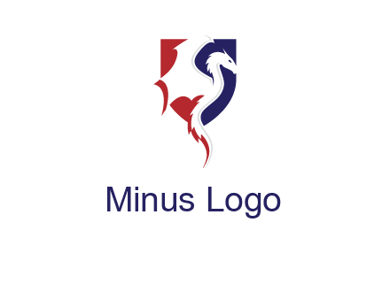 dragon on badge logo