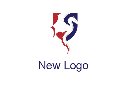 dragon on badge logo