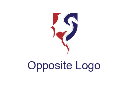 dragon on badge logo