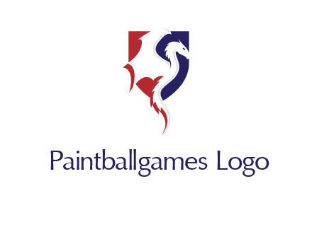 dragon on badge logo