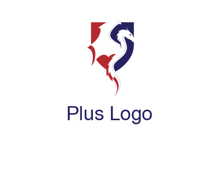dragon on badge logo