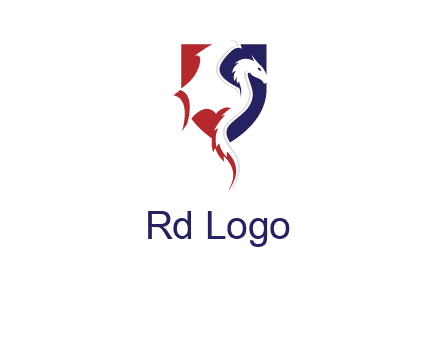 dragon on badge logo
