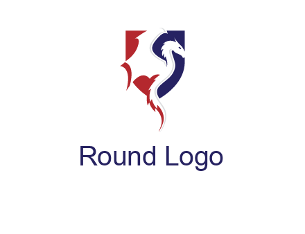dragon on badge logo