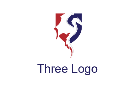 dragon on badge logo