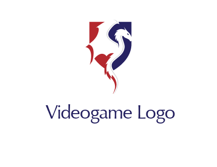 dragon on badge logo