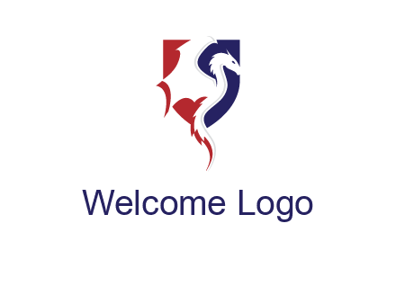 dragon on badge logo