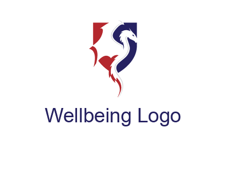 dragon on badge logo