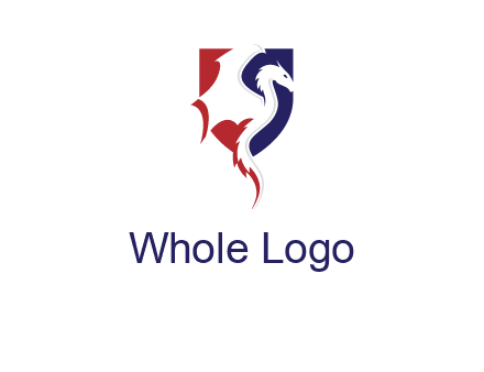 dragon on badge logo