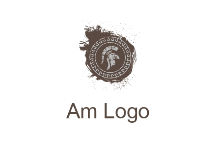 coin logo with a knight helmet illustration