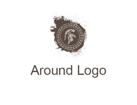coin logo with a knight helmet illustration