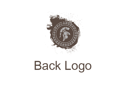 coin logo with a knight helmet illustration