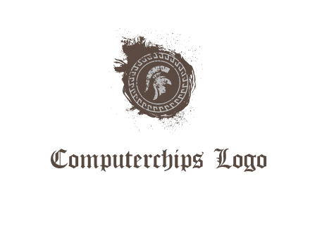 coin logo with a knight helmet illustration