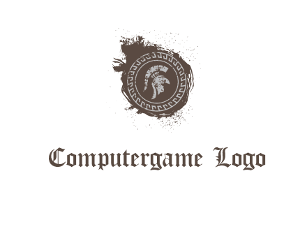 coin logo with a knight helmet illustration